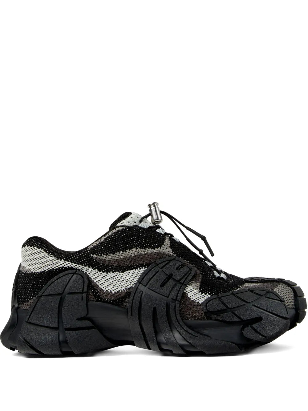 Exclusive Camperlab Tormenta Pull-Tab Sneakers — Grey / Black — Size US M 7.5 - US W 9 — Front View