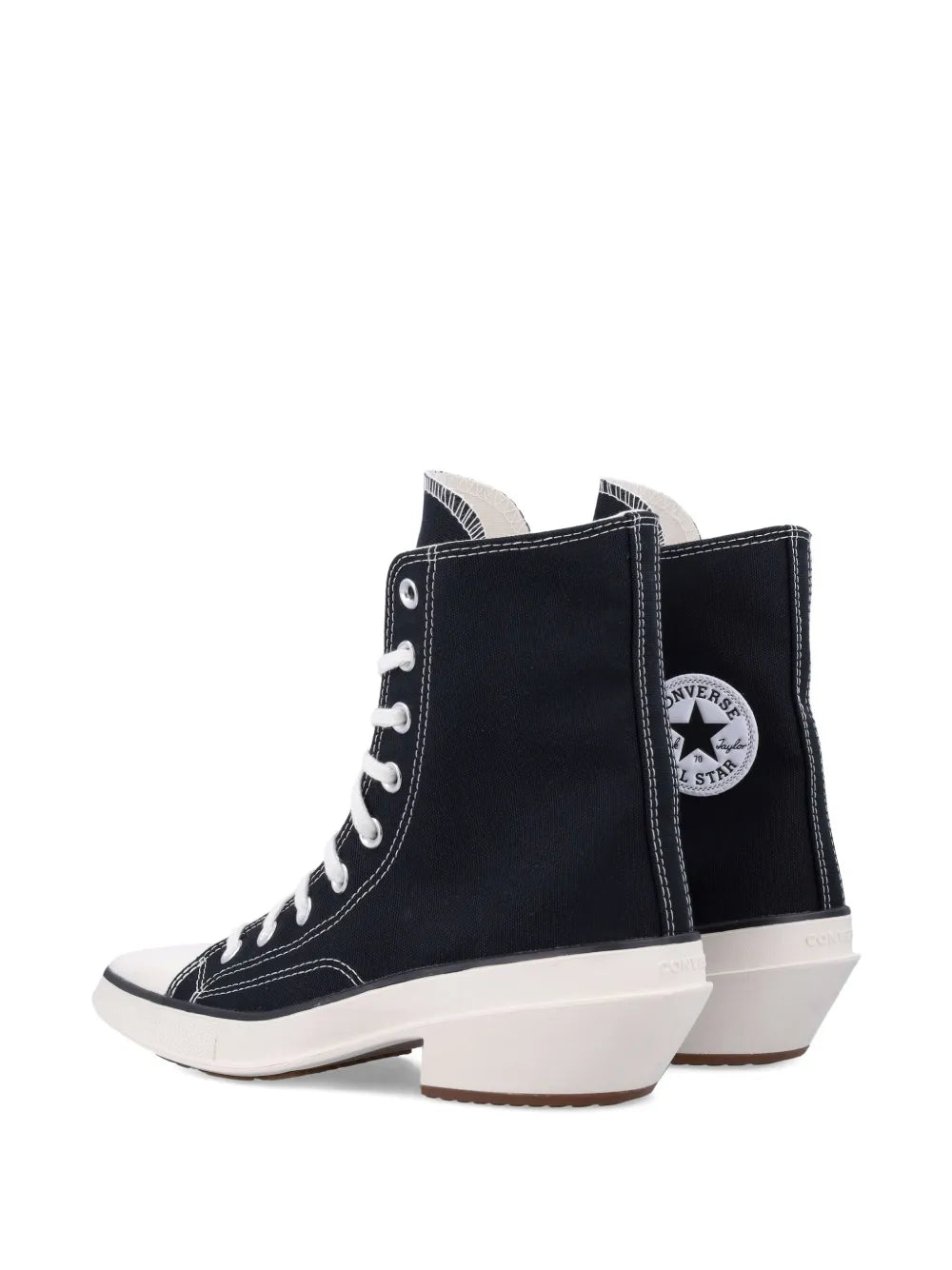 Exclusive Converse Chuck 70 De Luxe Pointed-Toe Sneakers — Black — Size US M 10 - US W 11.5 — Back View