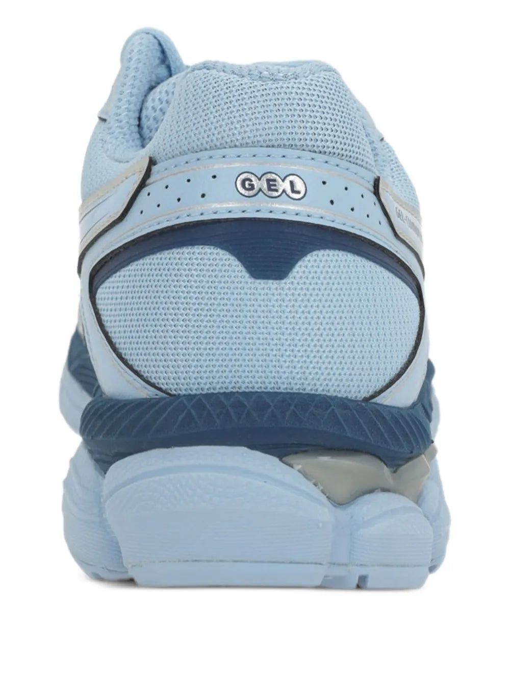 Exclusive Asics Gel-Cumulus 16 Sneakers — Light Blue — Size US M 4 - US W 5.5 — Back View