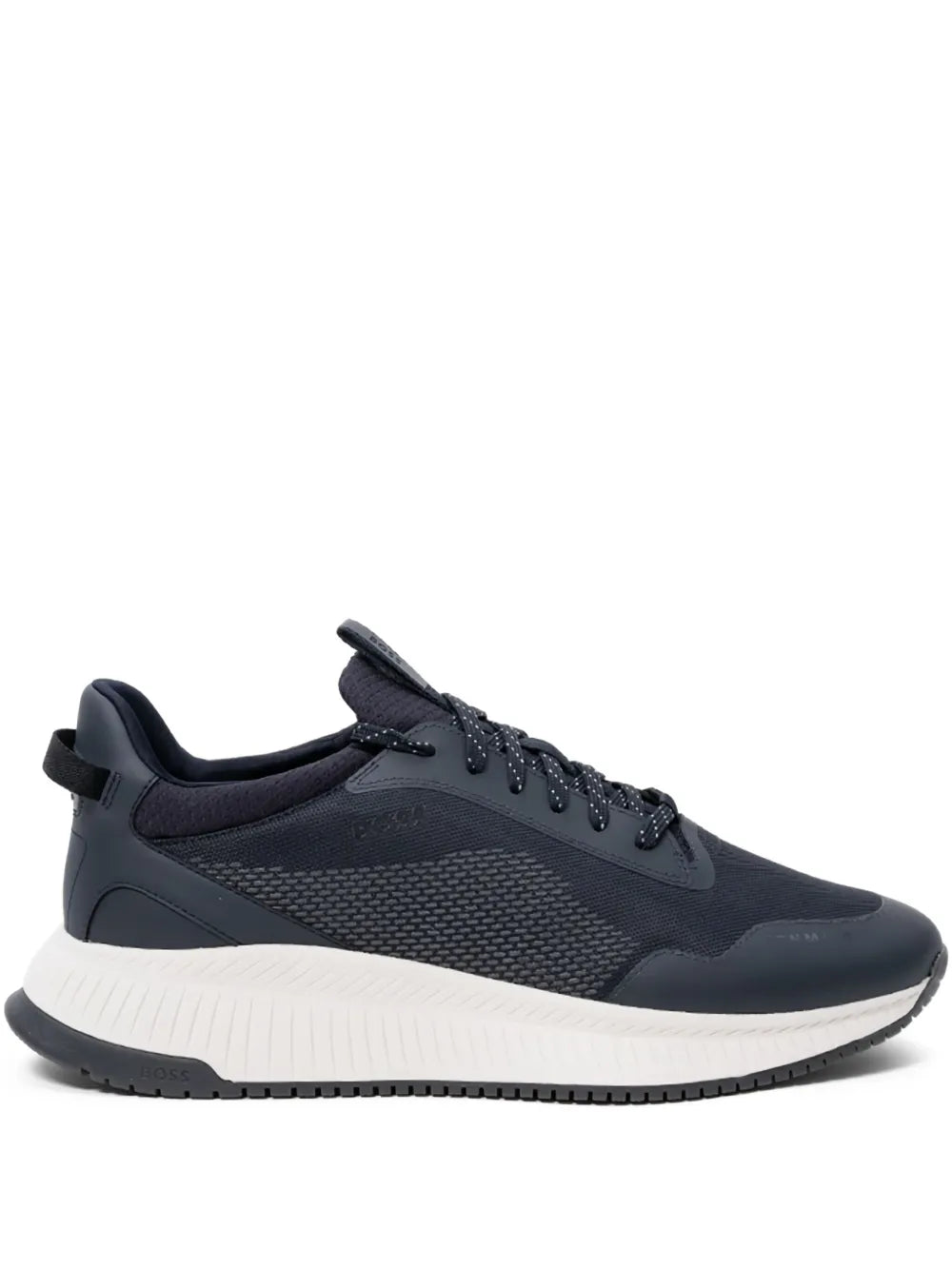 Exclusive Boss Ttnm Evo Textured Sneakers — Blue — Size US M 10 - US W 11.5 — Front View