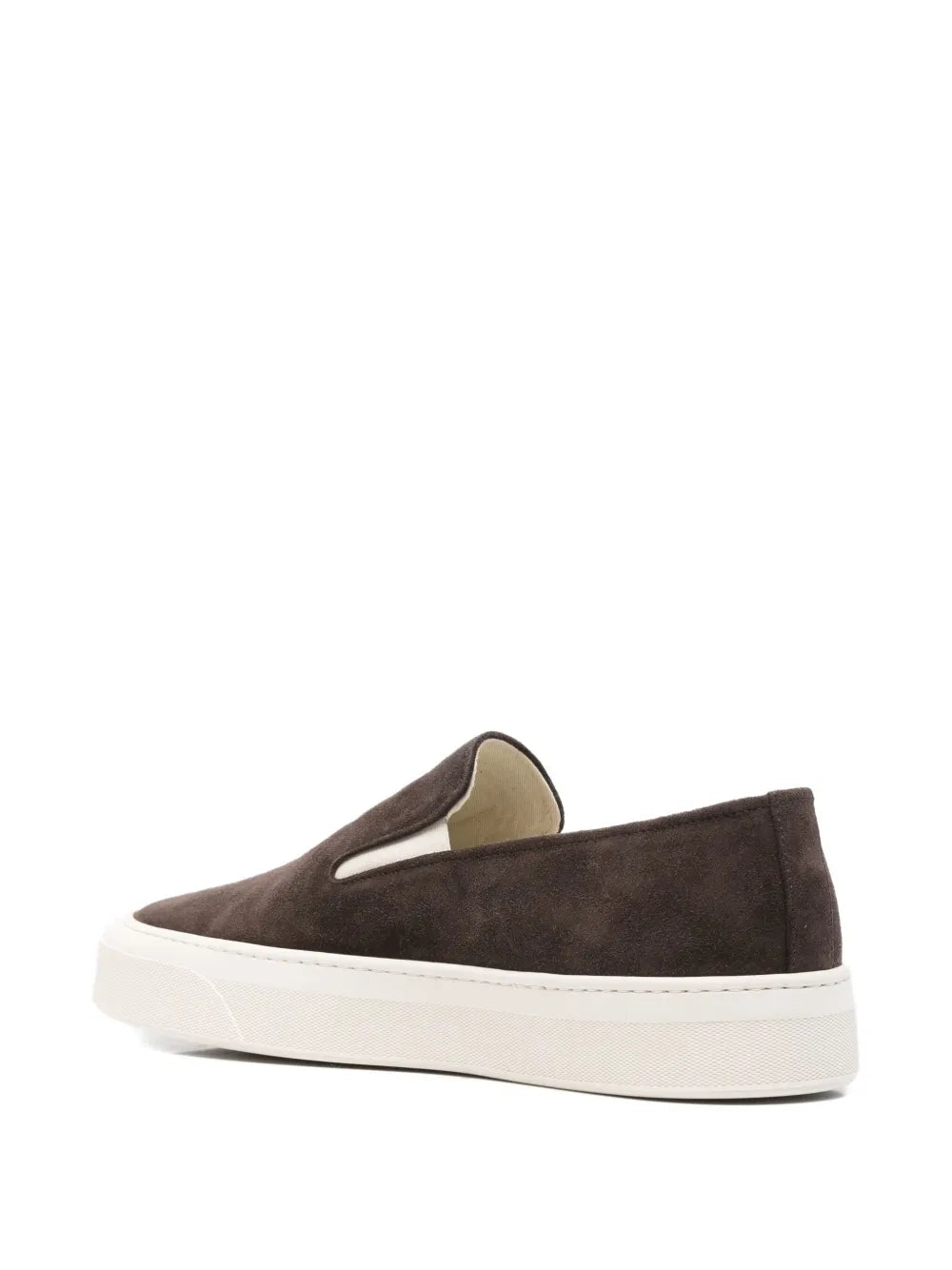 Exclusive Common Projects Suede Slip-On — Brown — Size US M 7 - US W 8.5 — Back View