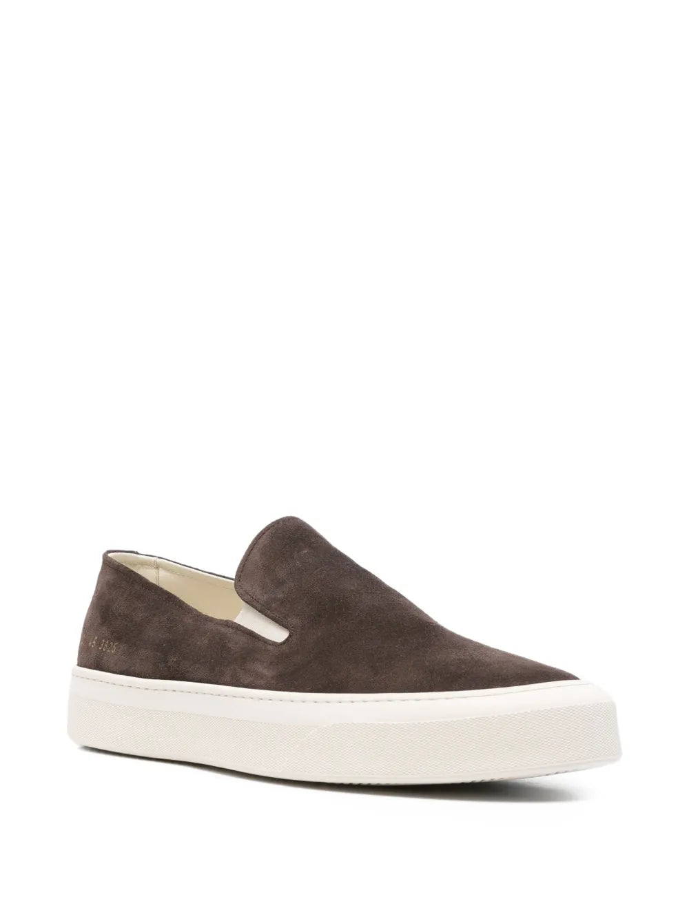 Exclusive Common Projects Suede Slip-On — Brown — Size US M 7 - US W 8.5 — Side View