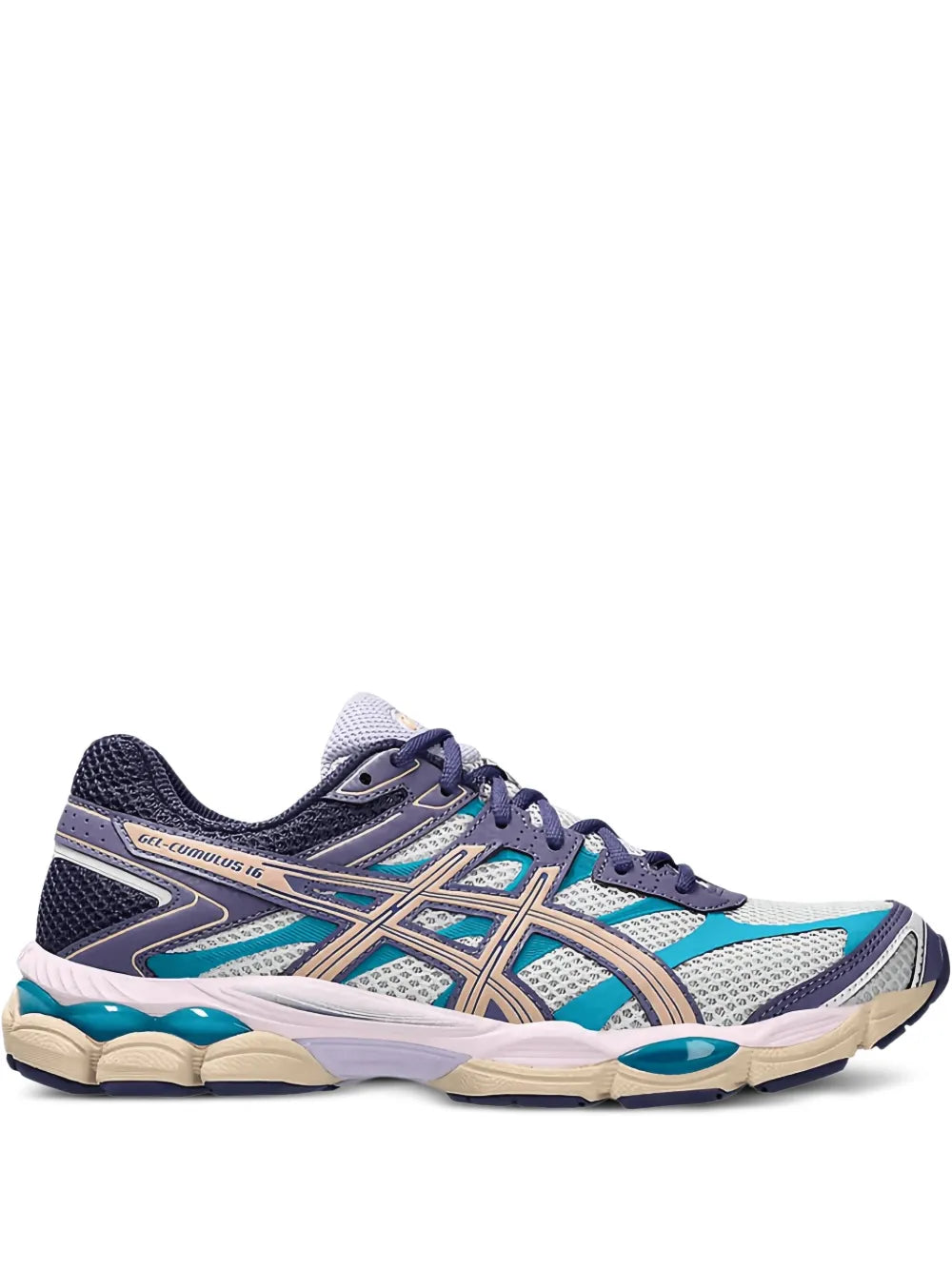 Exclusive Asics Gel-Cumulus 16 Cloud Grey/Bisque Sneakers — Light Grey — Size US M 4 - US W 5.5 — Front View