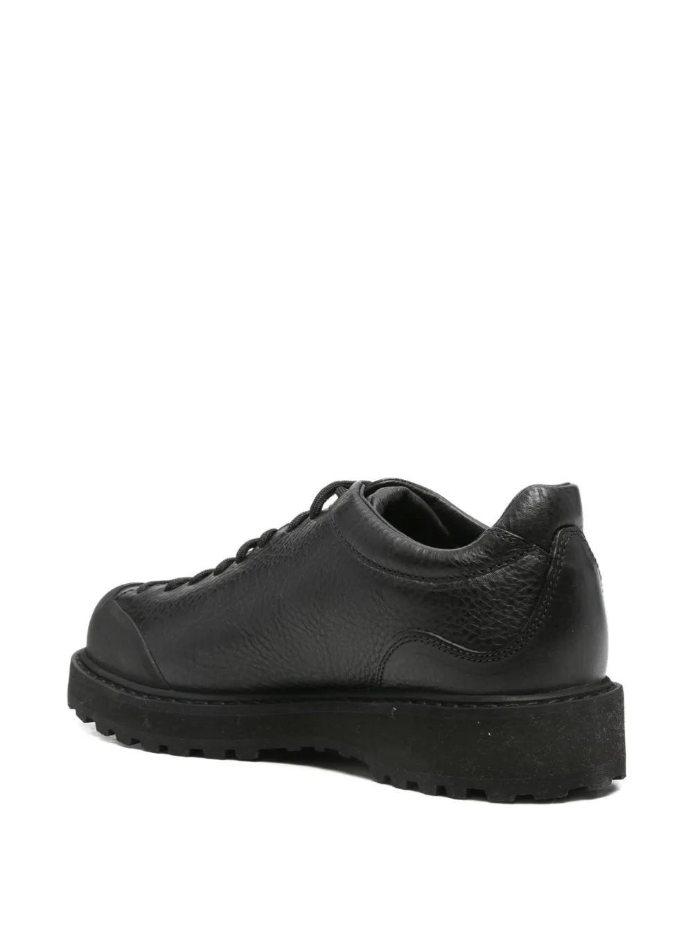 Exclusive Diemme Ampezzo Leather Lace-Up Sneakers — Black — Size US M 4 - US W 5.5 — Back View