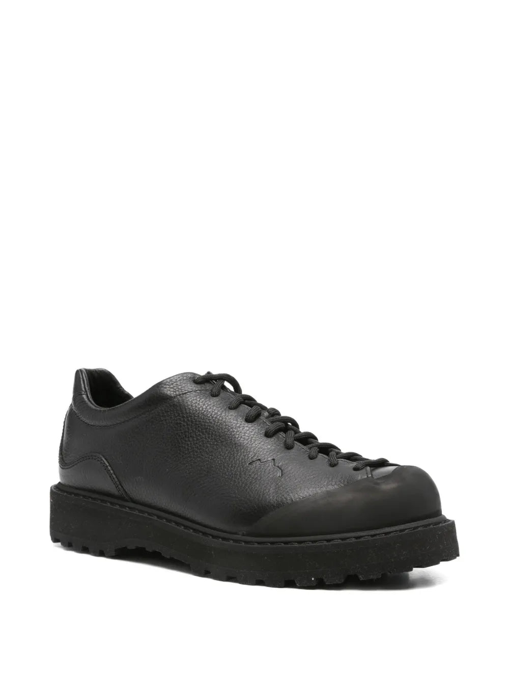 Exclusive Diemme Ampezzo Leather Lace-Up Sneakers — Black — Size US M 4 - US W 5.5 — Side View