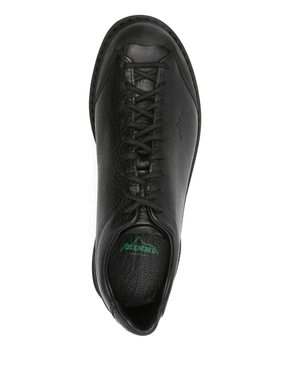 Exclusive Diemme Ampezzo Leather Lace-Up Sneakers — Black — Size US M 4 - US W 5.5 — Top View