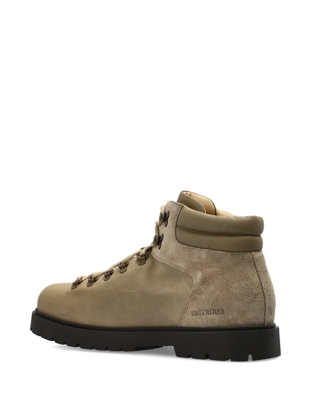 Exclusive Birkenstock Lace-Up Padded Collar Boots — Taupe — Size US M 10.5 - US W 12 — Top View