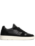 Exclusive D.A.T.E. Leather Suede Sneakers — Black — Size US M 11.5 - US W 13 — Front View