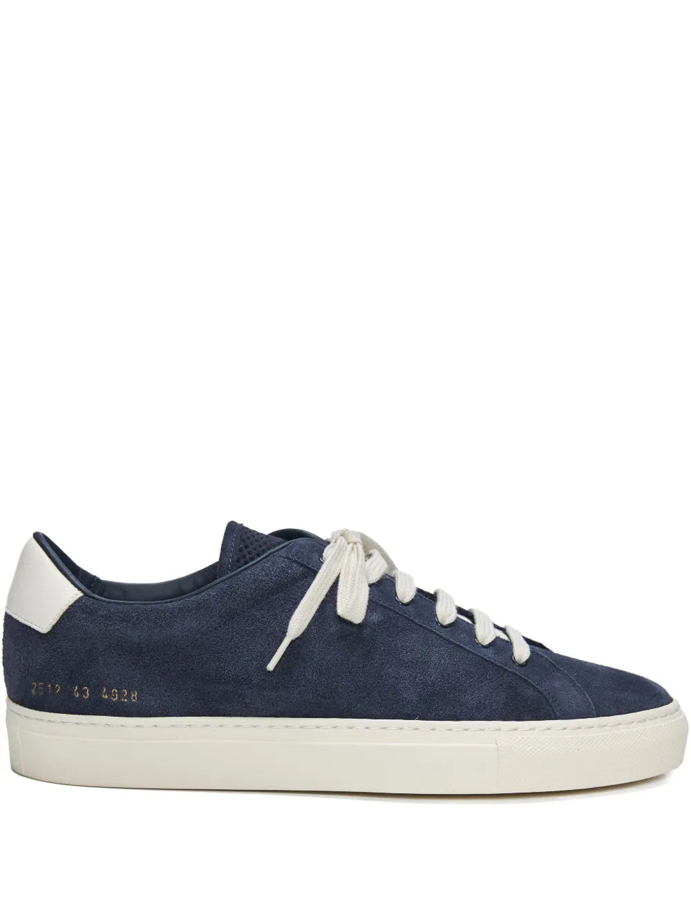 Exclusive Common Projects Suede Leather Sneakers — Blue — Size US M 8 - US W 9.5 — Front View