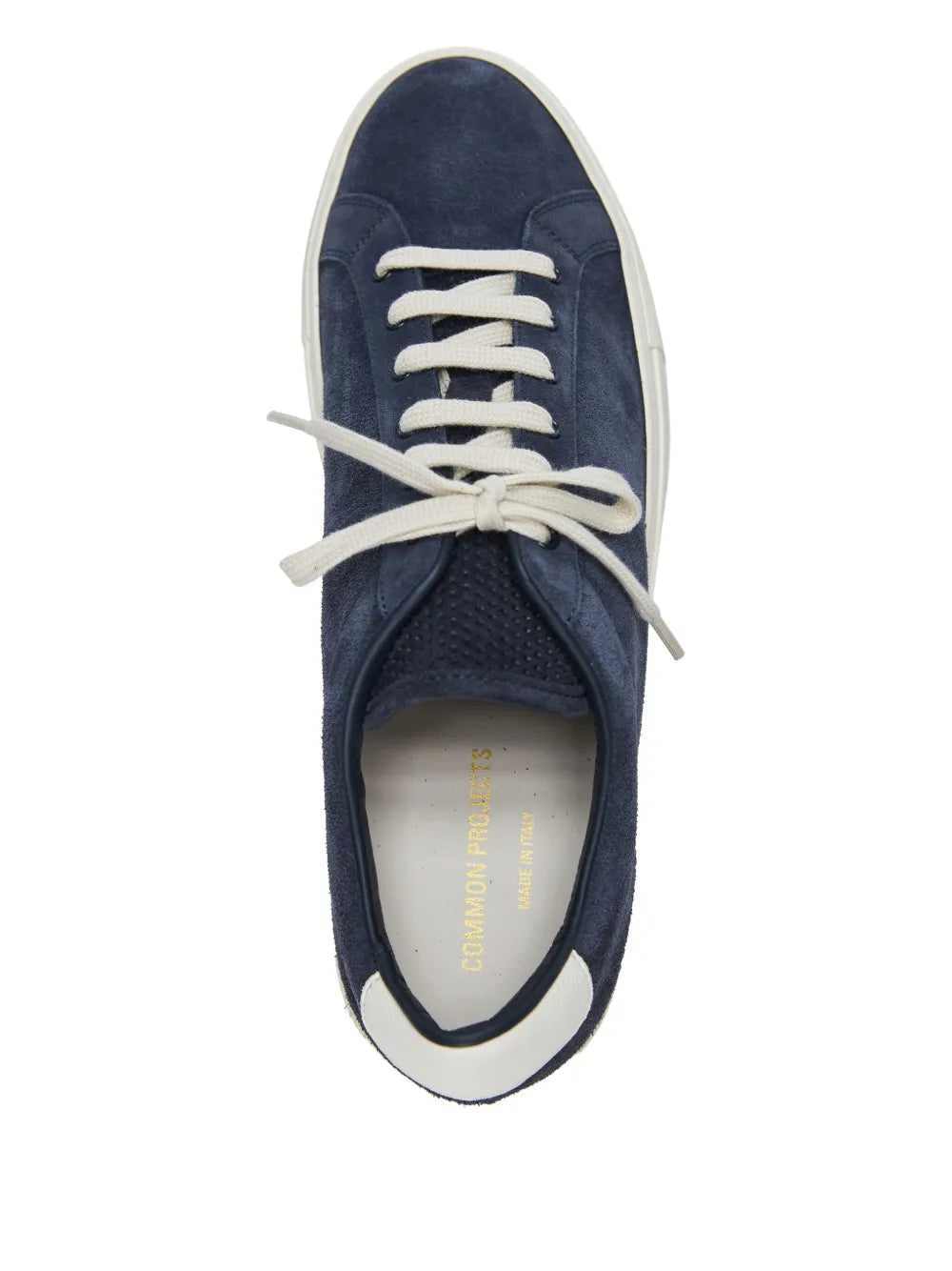 Exclusive Common Projects Suede Leather Sneakers — Blue — Size US M 8 - US W 9.5 — Back View