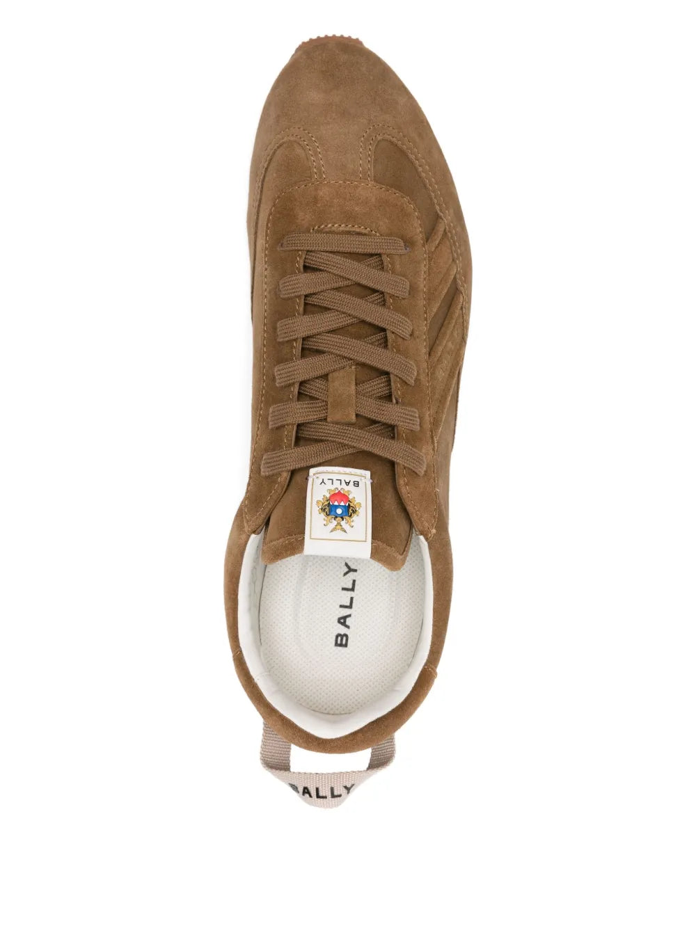 Exclusive Bally Suede Sneakers — Brown — Size US M 9 - US W 10.5 — Top View