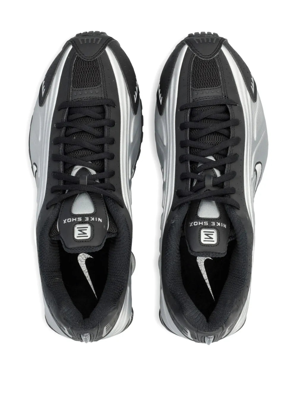 Exclusive Nike Shox Metallic Trainers — Silver / Black — Size US M 4 - US W 5.5 — Back View