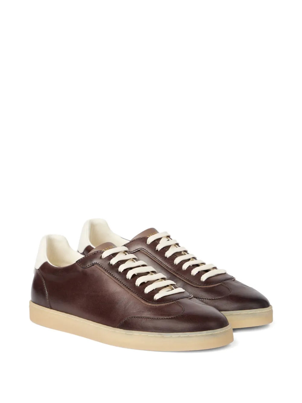 Exclusive Brunello Cucinelli Leather Sneakers — Ebony — Size US M 9.5 - US W 11 — Side View