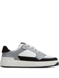 Exclusive Balmain B-Court Flip Panelled Leather Sneakers — Black — Size US M 8 - US W 9.5 — Front View