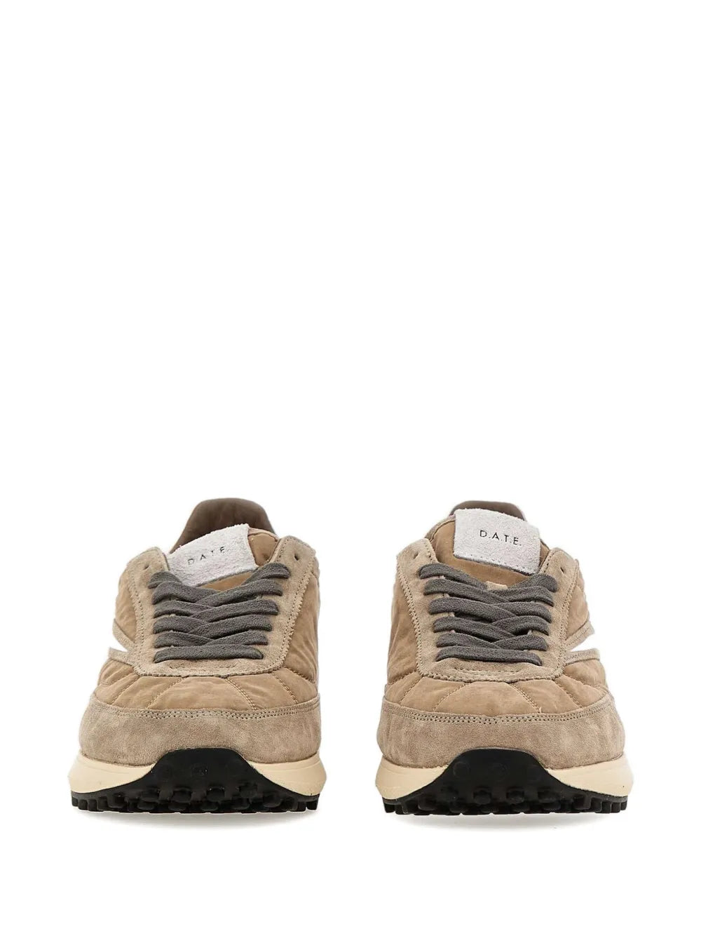 Exclusive D.A.T.E. Athleta Touch Suede Nylon Sneakers — Brown — Size US M 9.5 - US W 11 — Top View