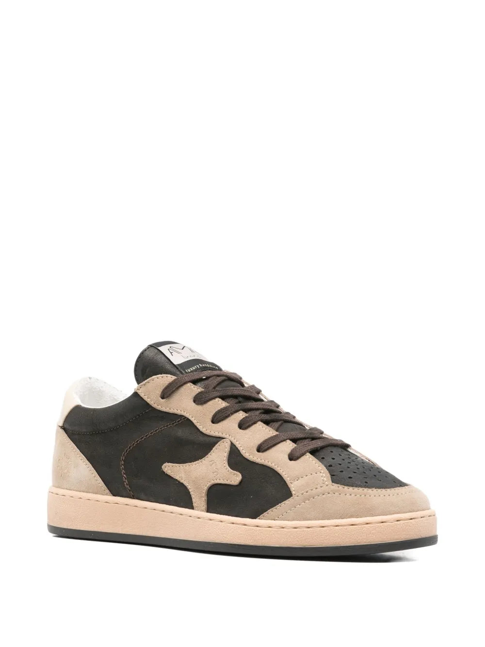 Exclusive Ama Brand Panelled Sneakers — Black — Size US M 11.5 - US W 13 — Side View
