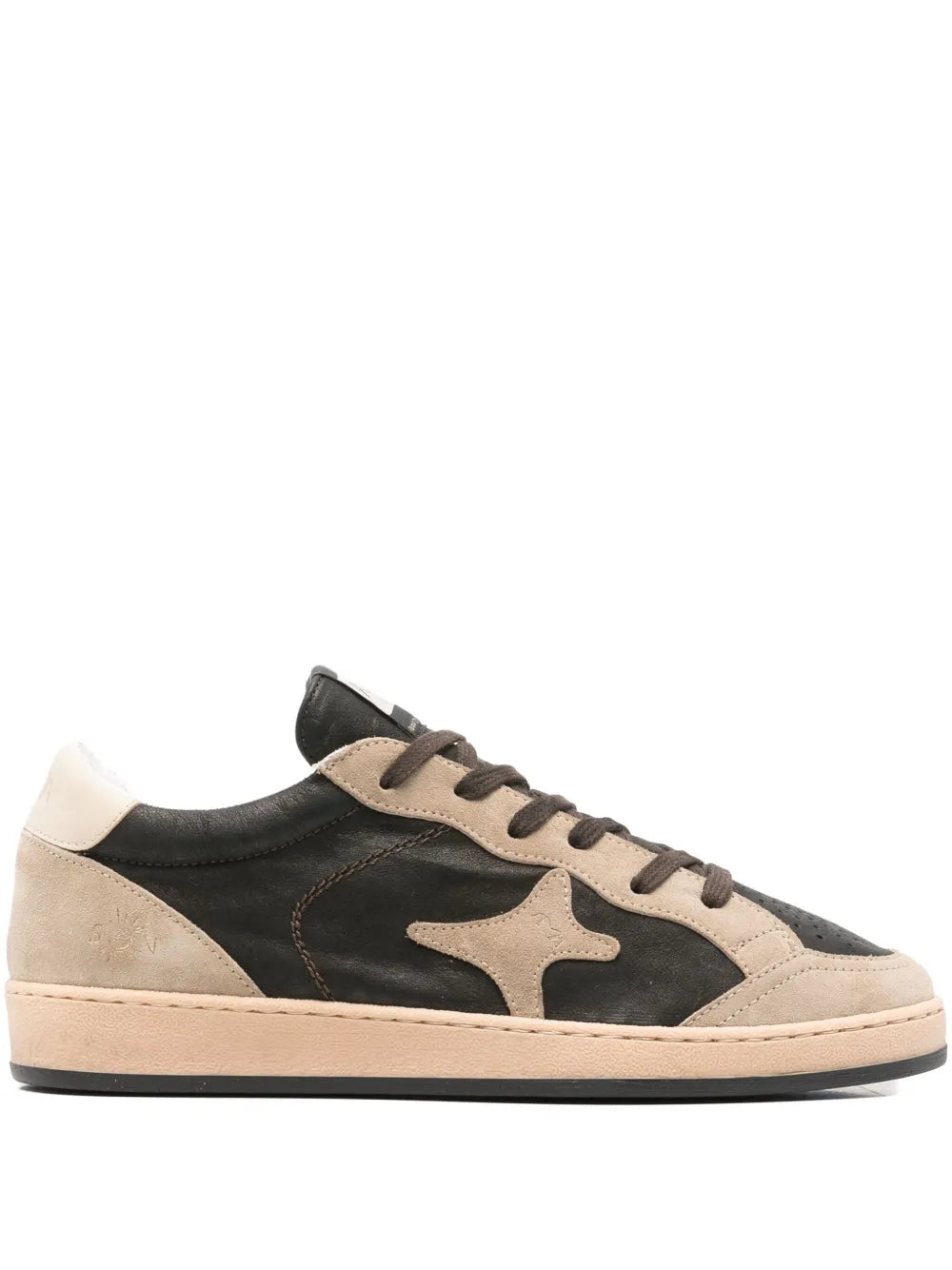 Exclusive Ama Brand Panelled Sneakers — Black — Size US M 11.5 - US W 13 — Front View