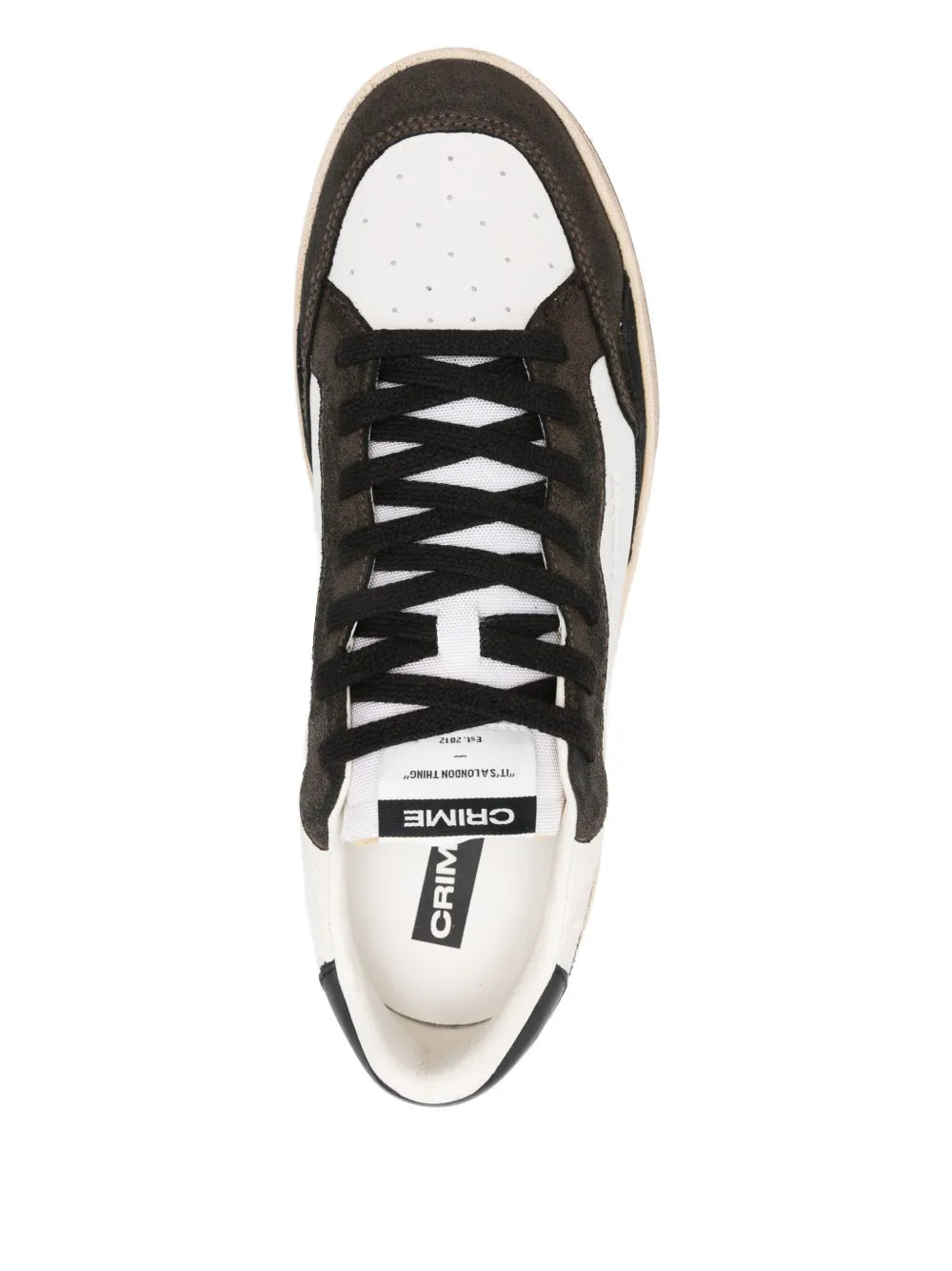 Exclusive Crime London Chelsea Sneakers — White — Size US M 8 - US W 9.5 — Top View