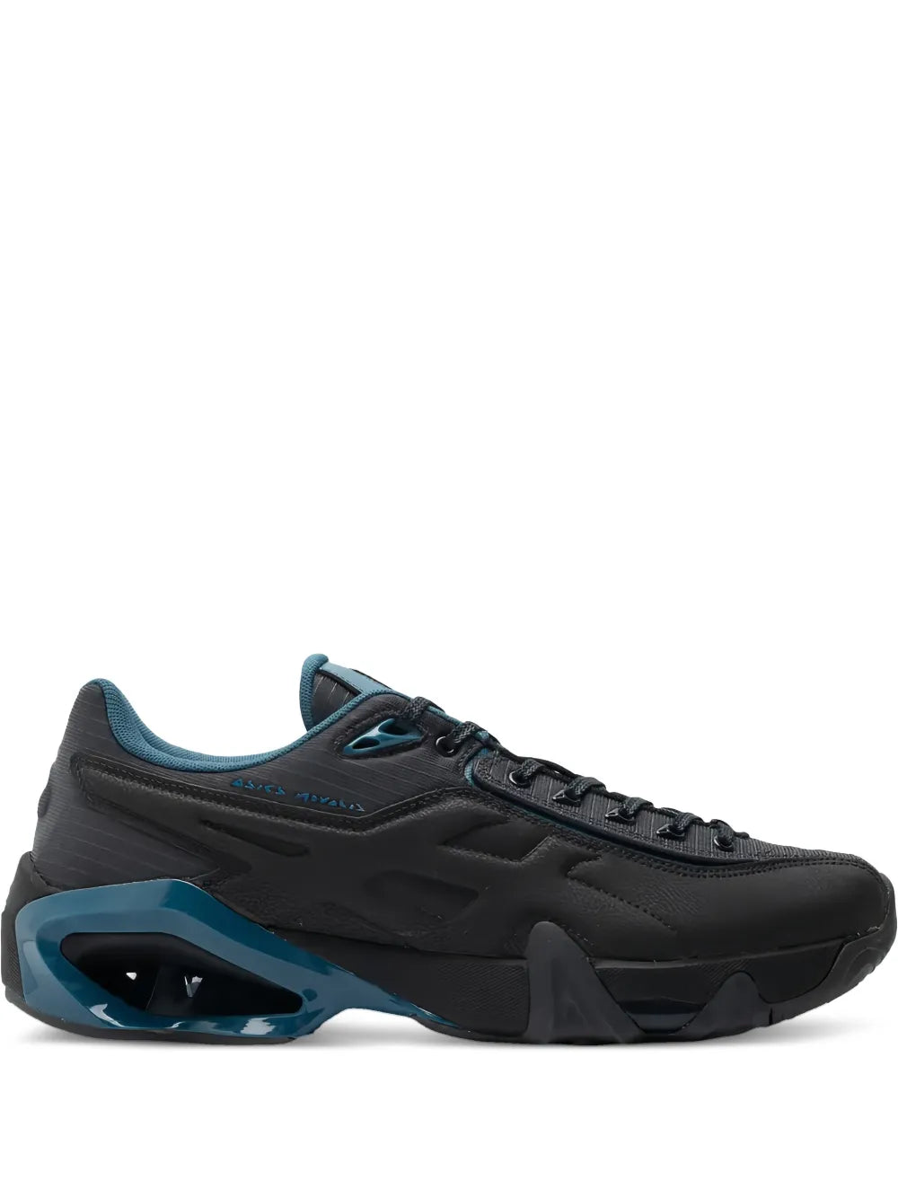 Exclusive Asics Novalis Gel-Teremoa Graphite Grey Teal Sneakers — Graphite Grey — Size US M 5 - US W 6.5 — Front View