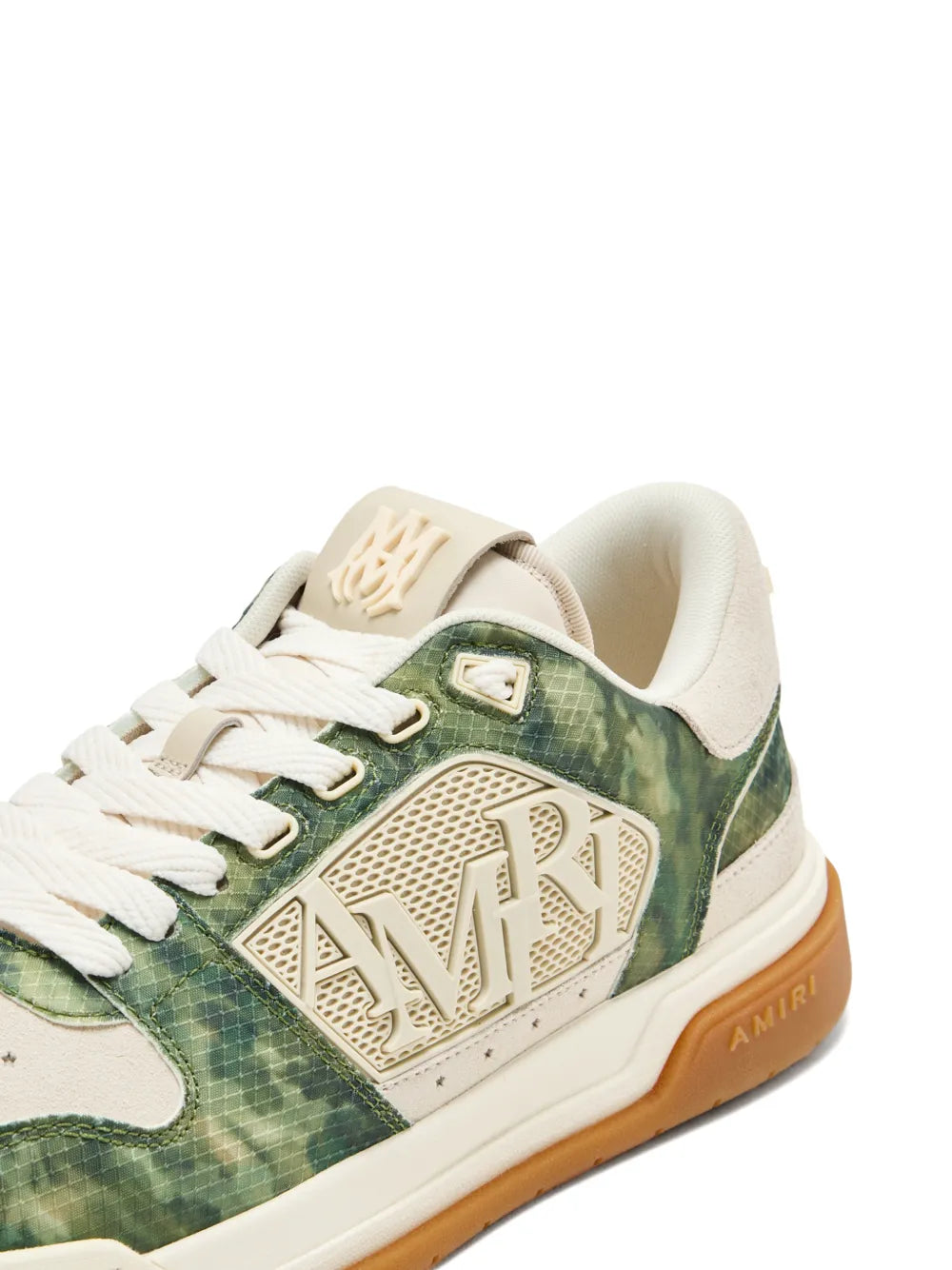 Exclusive Amiri Pacific Logo Sneakers — White / Green — Size US M 11 - US W 12.5 — Side View