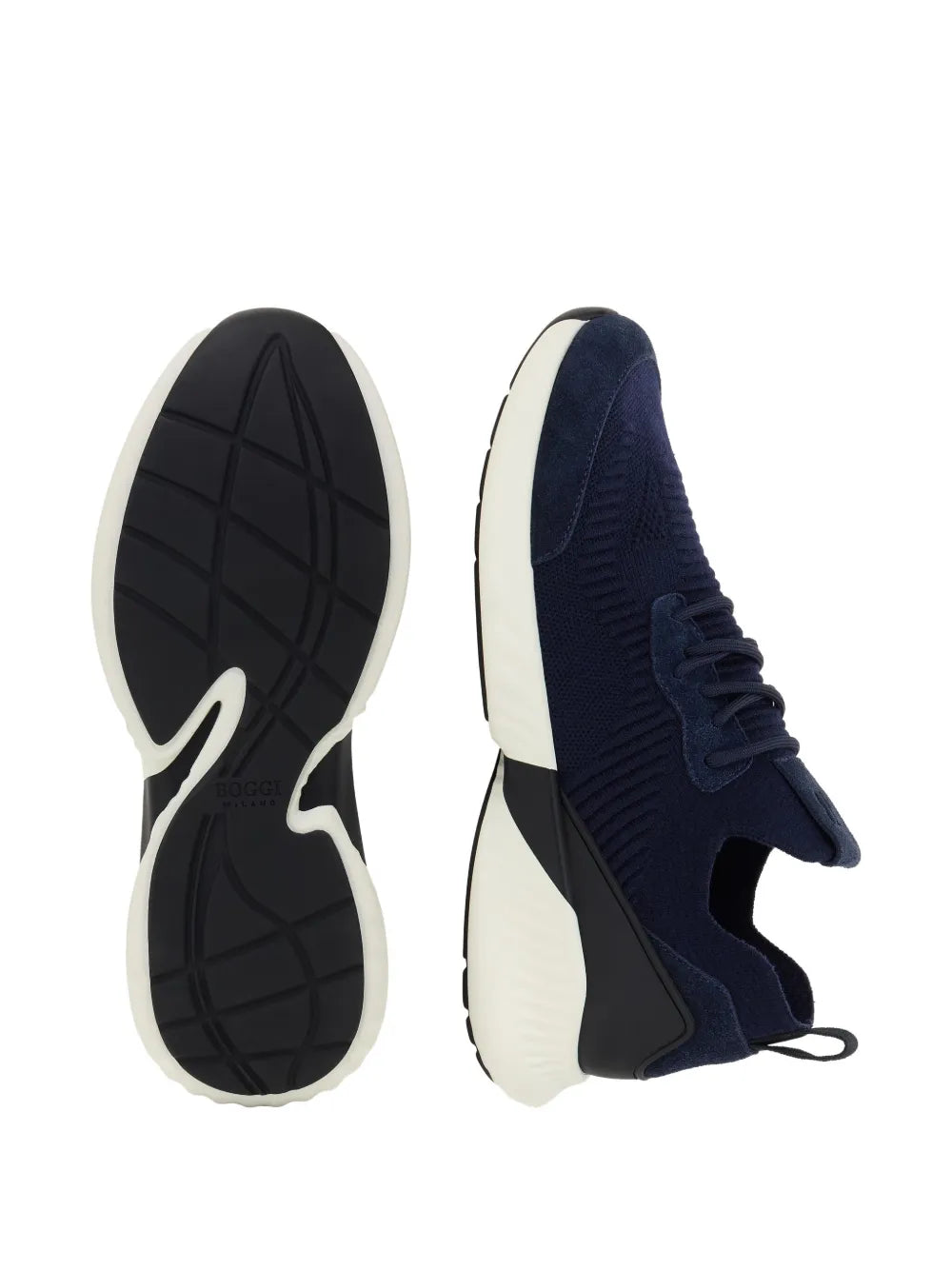 Exclusive Boggi Milano Willow Sneakers — Blue — Size US M 6.5 - US W 8 — Top View