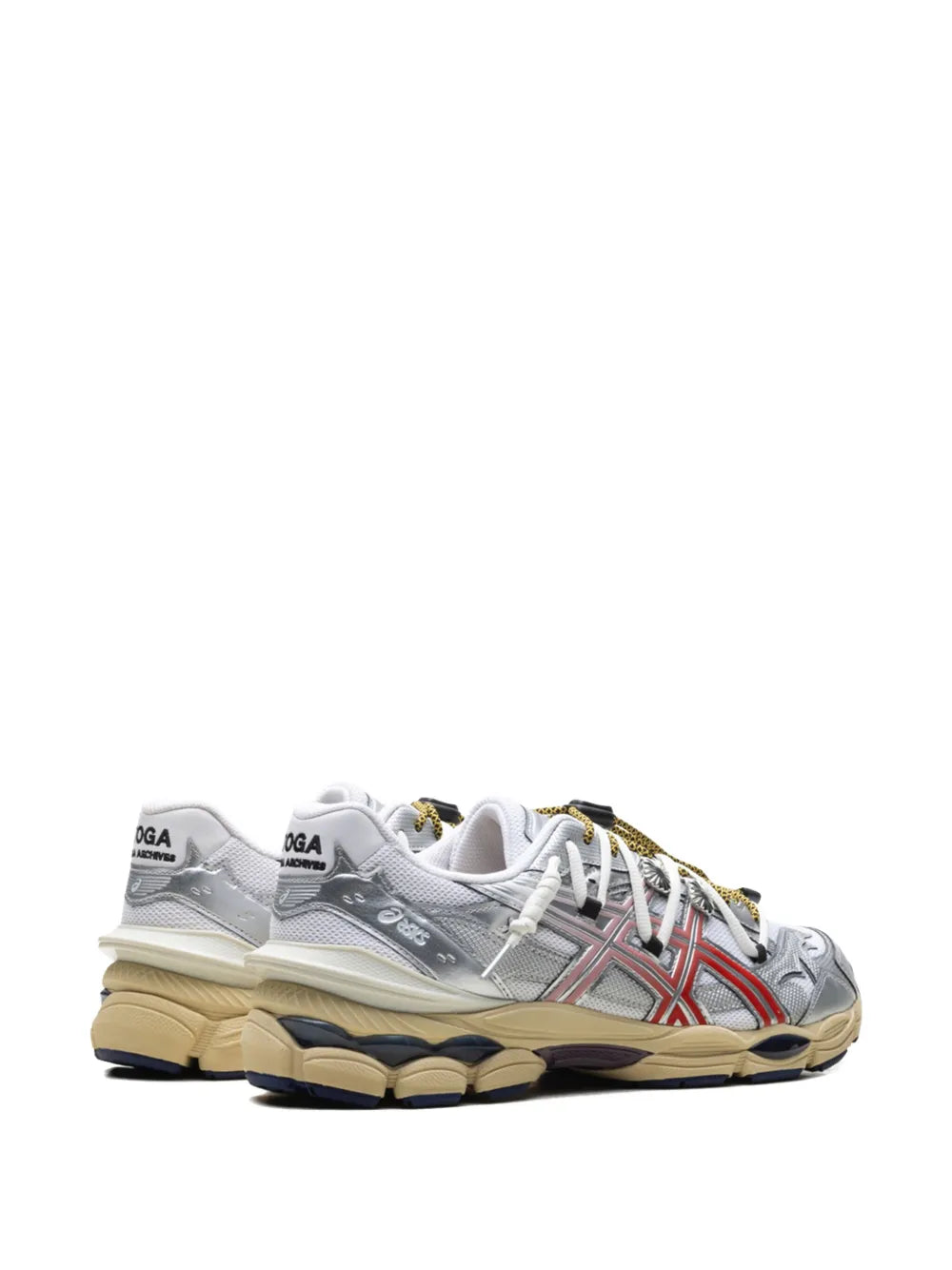 Exclusive Asics X Toga Archives Gel-Cumulus 16 Sneakers — White — Size US M 11.5 - US W 13 — Back View