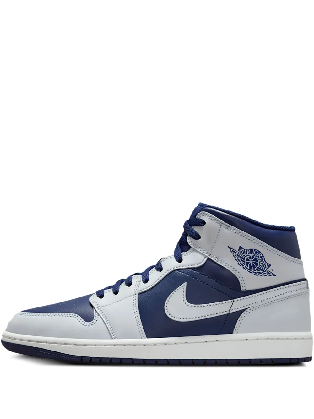 Exclusive Air Jordan 1 Mid Trainers — Blue — Size US M 6 - US W 7.5 — Front View
