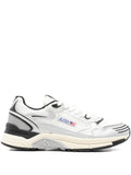 Exclusive Autry Hyperway Mesh Logo Sneakers — White / Grey — Size US M 7.5 - US W 9 — Front View