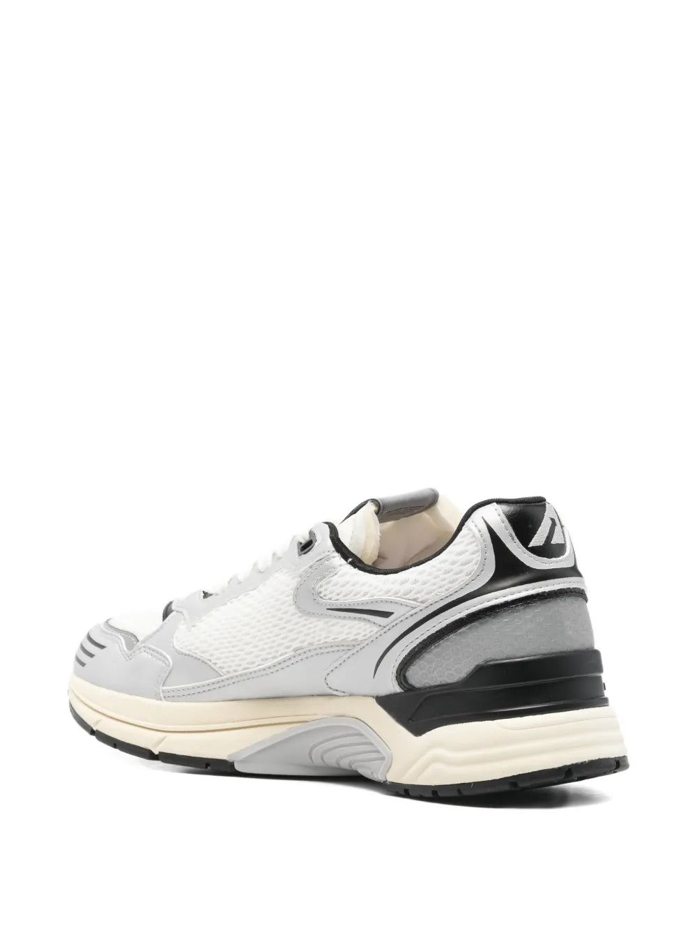 Exclusive Autry Hyperway Mesh Logo Sneakers — White / Grey — Size US M 7.5 - US W 9 — Back View