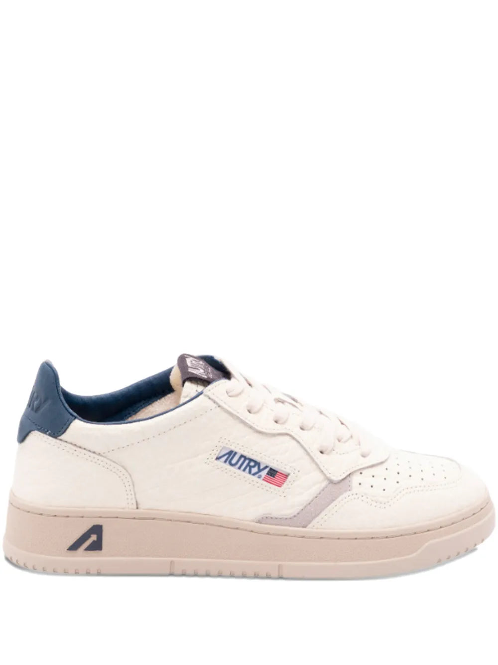 Exclusive Autry Medalist Sneakers — Light Beige — Size US M 7 - US W 8.5 — Front View
