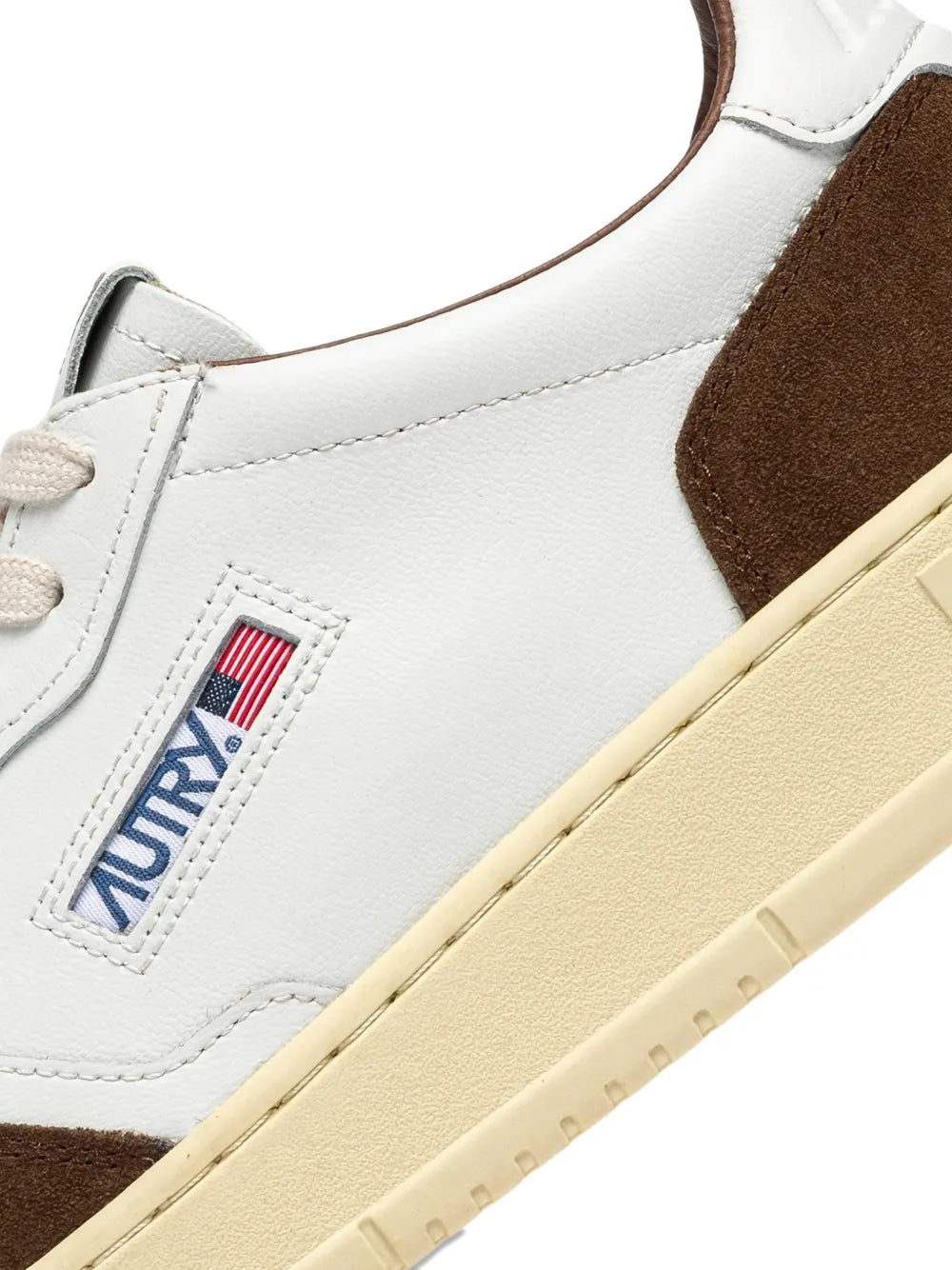 Exclusive Autry Leather Sneakers — White — Size US M 6.5 - US W 8 — Detail View
