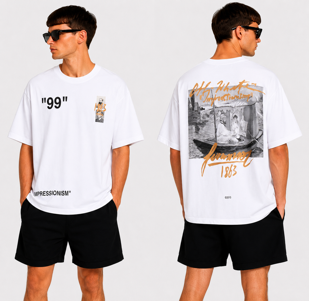Exclusive OFF-White Arrow sign T-shirt#66 — White — Size S — Front View