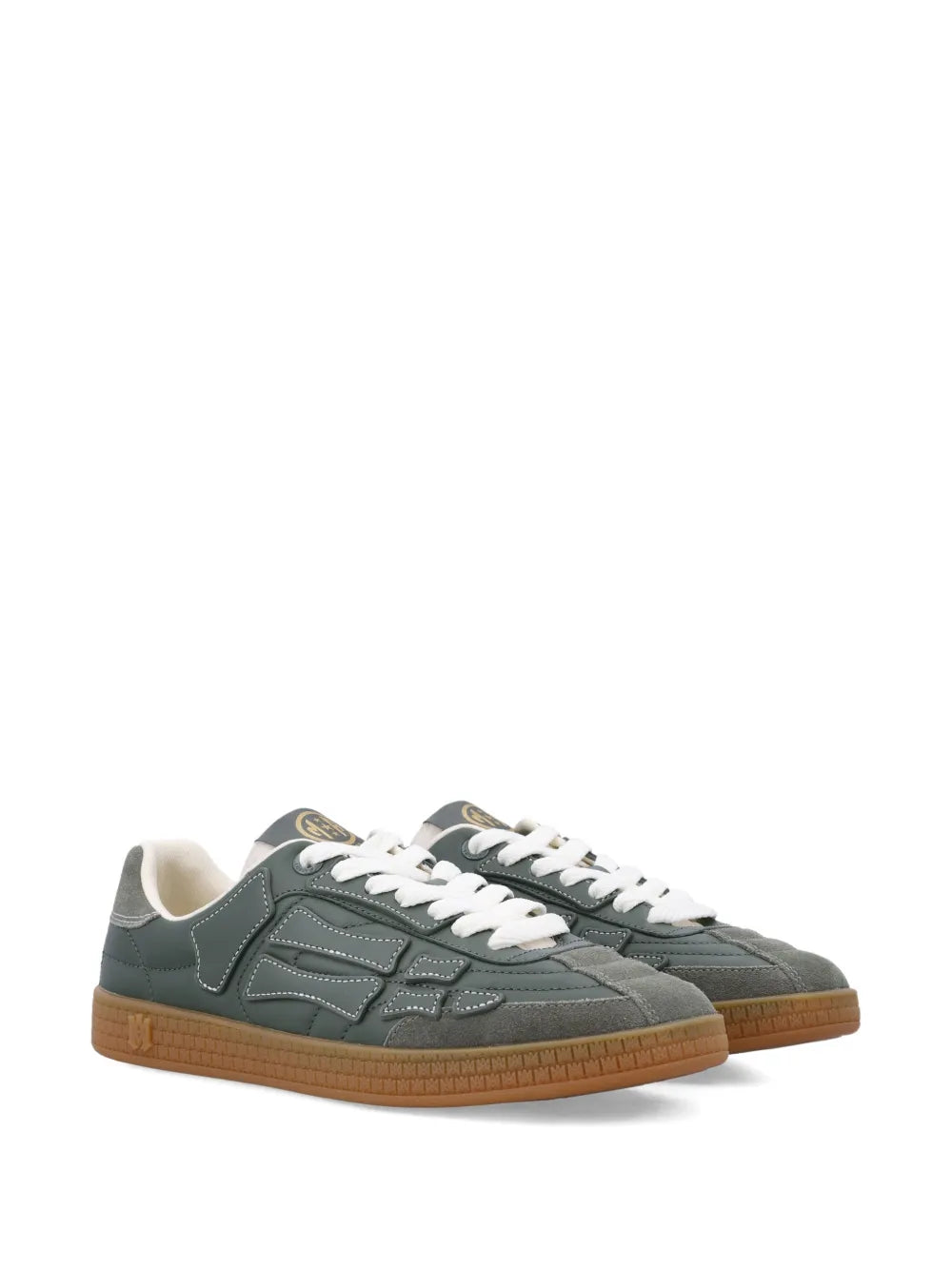 Exclusive Amiri Pacific Bones Leather Sneakers — Green — Size US M 5.5 - US W 7 — Side View