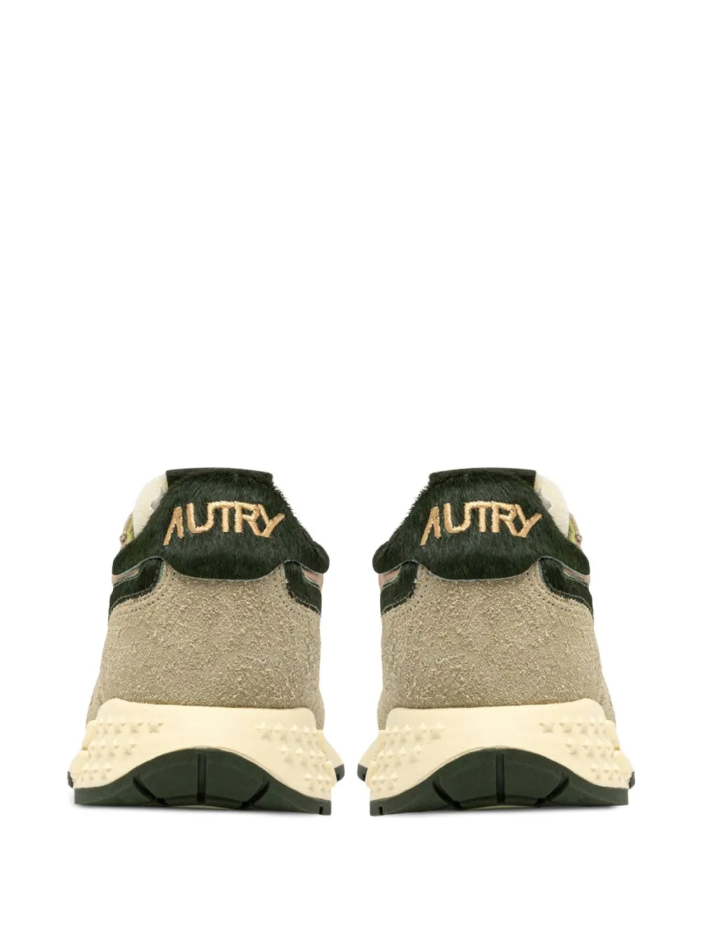 Exclusive Autry Reelwind Low Panelled Sneakers — Beige — Size US M 4.5 - US W 6 — Back View