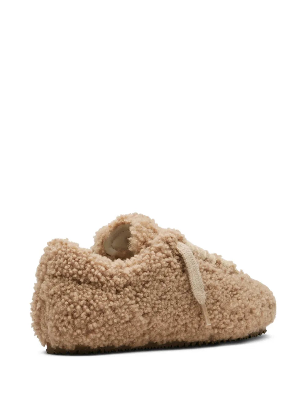 Exclusive Axel Arigato Tact Shearling-Effect Sneakers — Brown — Size US M 3.5 - US W 5 — Back View