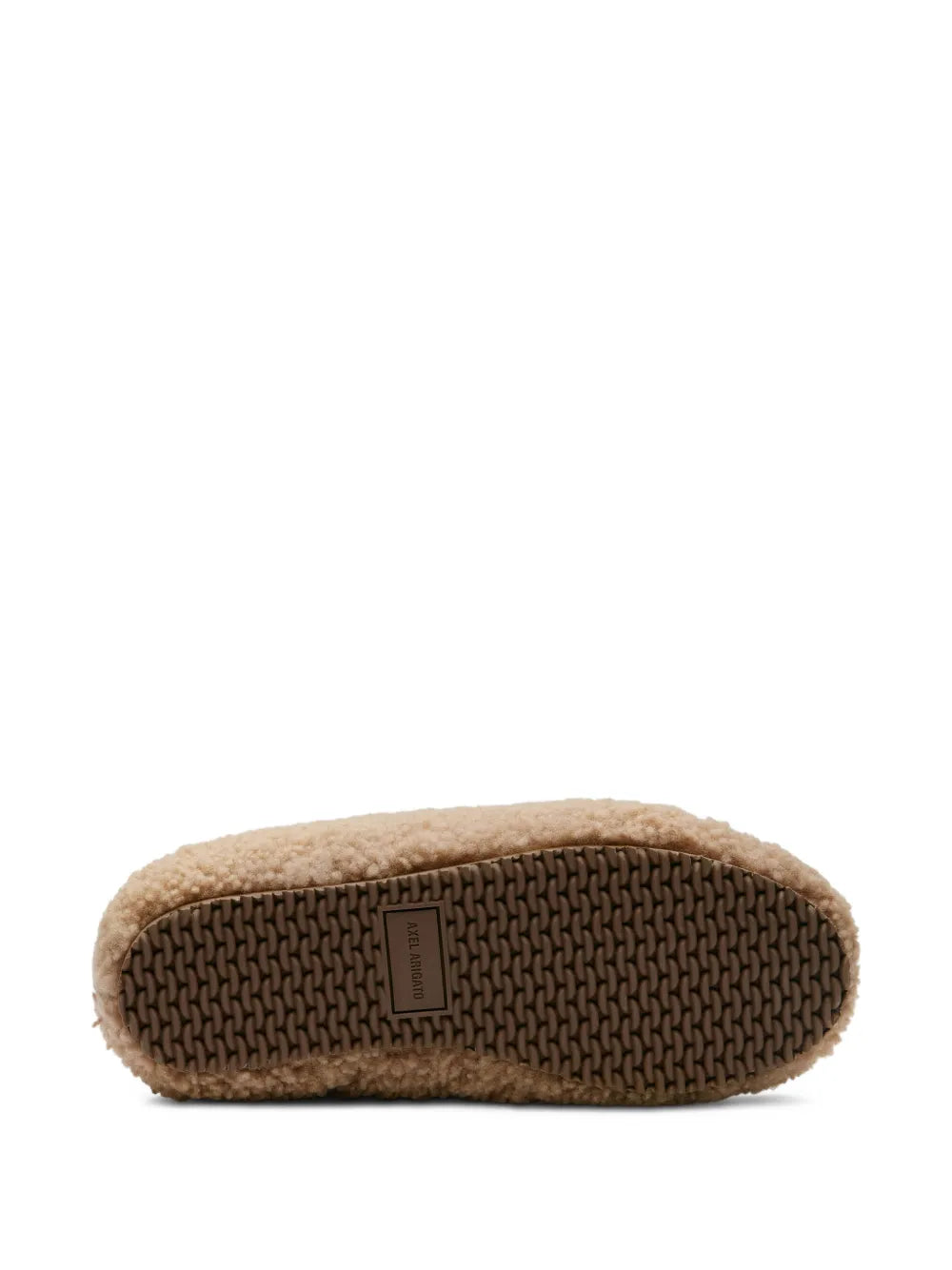 Exclusive Axel Arigato Tact Shearling-Effect Sneakers — Brown — Size US M 3.5 - US W 5 — Detail View
