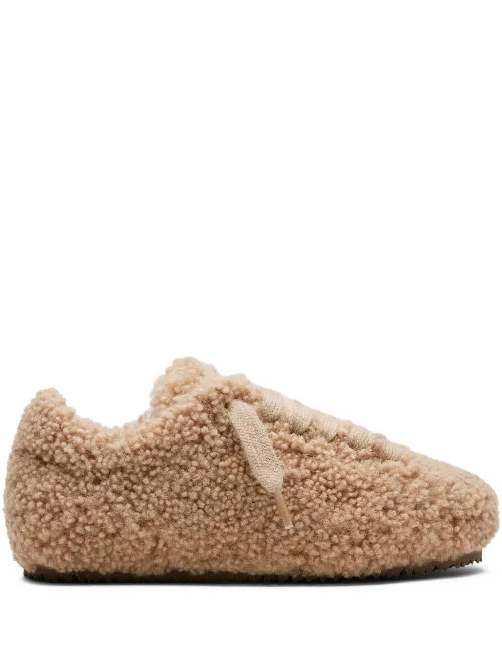 Exclusive Axel Arigato Tact Shearling-Effect Sneakers — Brown — Size US M 3.5 - US W 5 — Front View