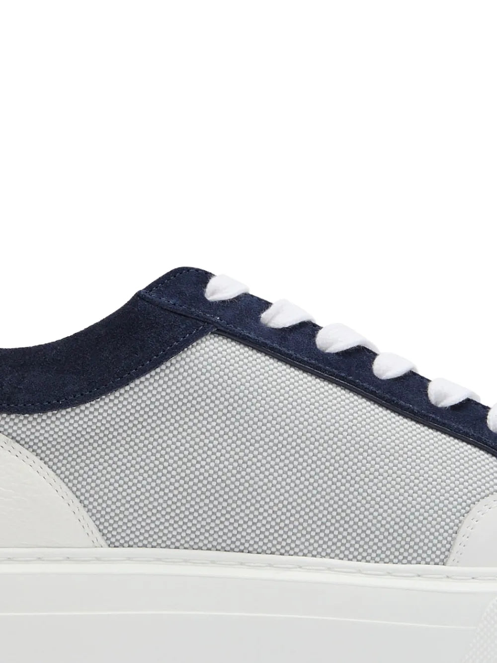 Exclusive Cleens Luxor Lace-Up Sneakers — Navy Blue / White — Size US M 7 - US W 8.5 — Side View