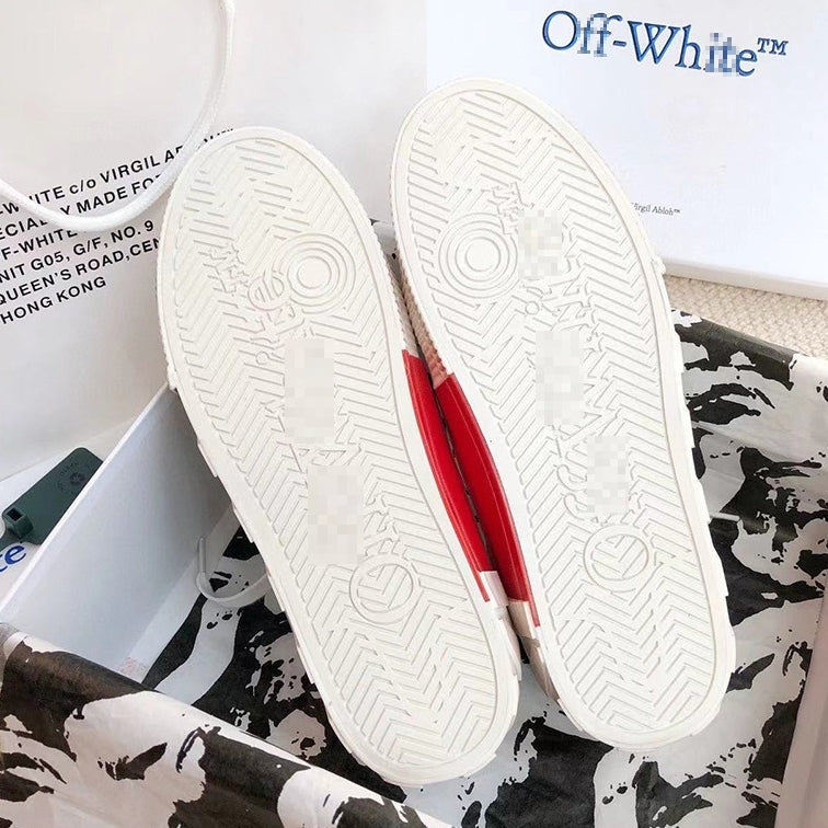 Exclusive Off-White  sneakers #61 — White-Green Label — Size 36 — Lifestyle View