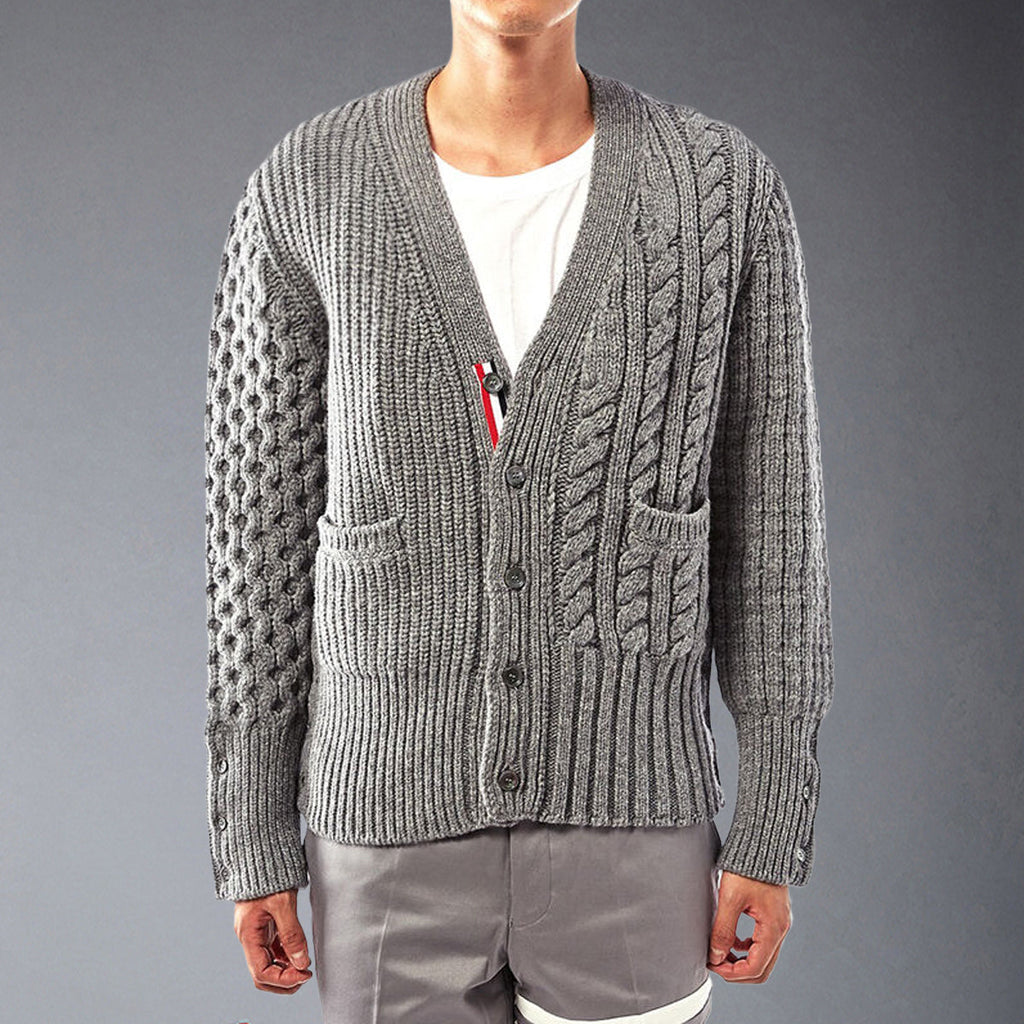 Exclusive Thom Browne Knitted sweater jacket — 1/M — Front View