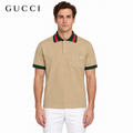 Exclusive Gucci GG Monogram All-Over Print Polo Shirt — Black — Size S — Front View