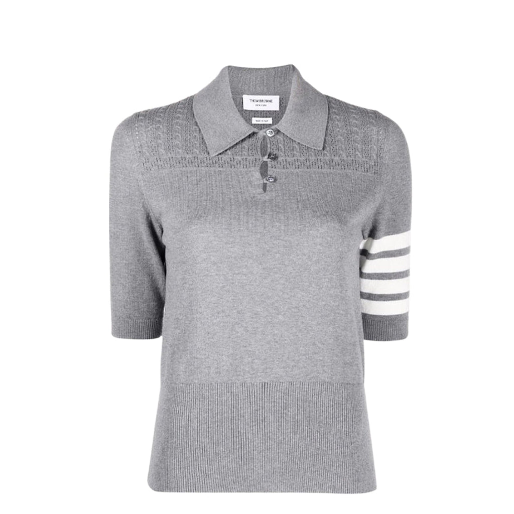 Exclusive MR.TOM  Women Bear POLO shirt — Gray — Size 0/S — Top View