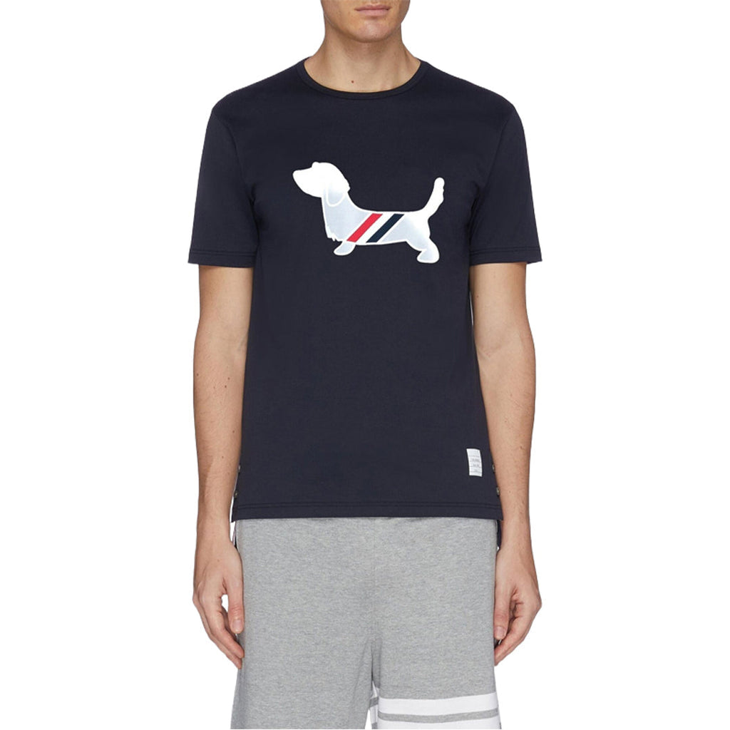 Exclusive Thom Browne  Puppy Print T-shirt — Blue — Size 0/S — Side View