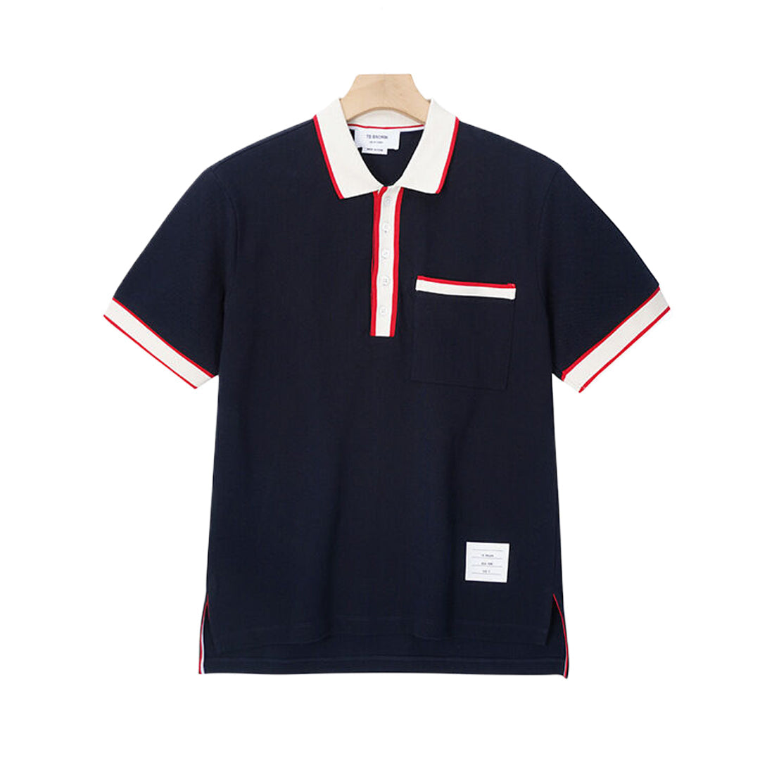 Exclusive Thom Browne  2025SS Men and women T-Shirt — White — Size 1/M — Top View