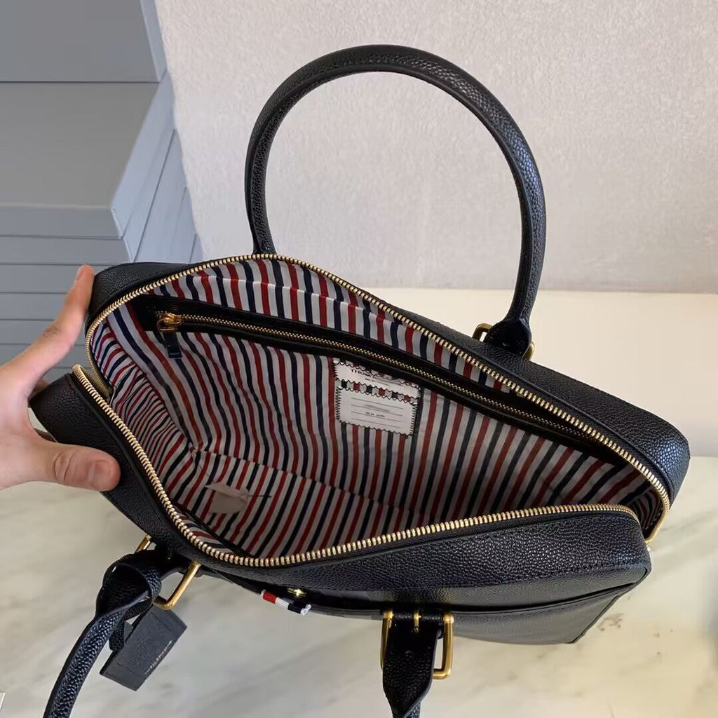 Exclusive Thom Browne Top-grade cowhide briefcase — 38CM*30CM*7CM — Alternate View 8