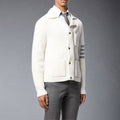 Exclusive Thom Browne Knitted sweater coat — Gray — Size 1/M — Front View