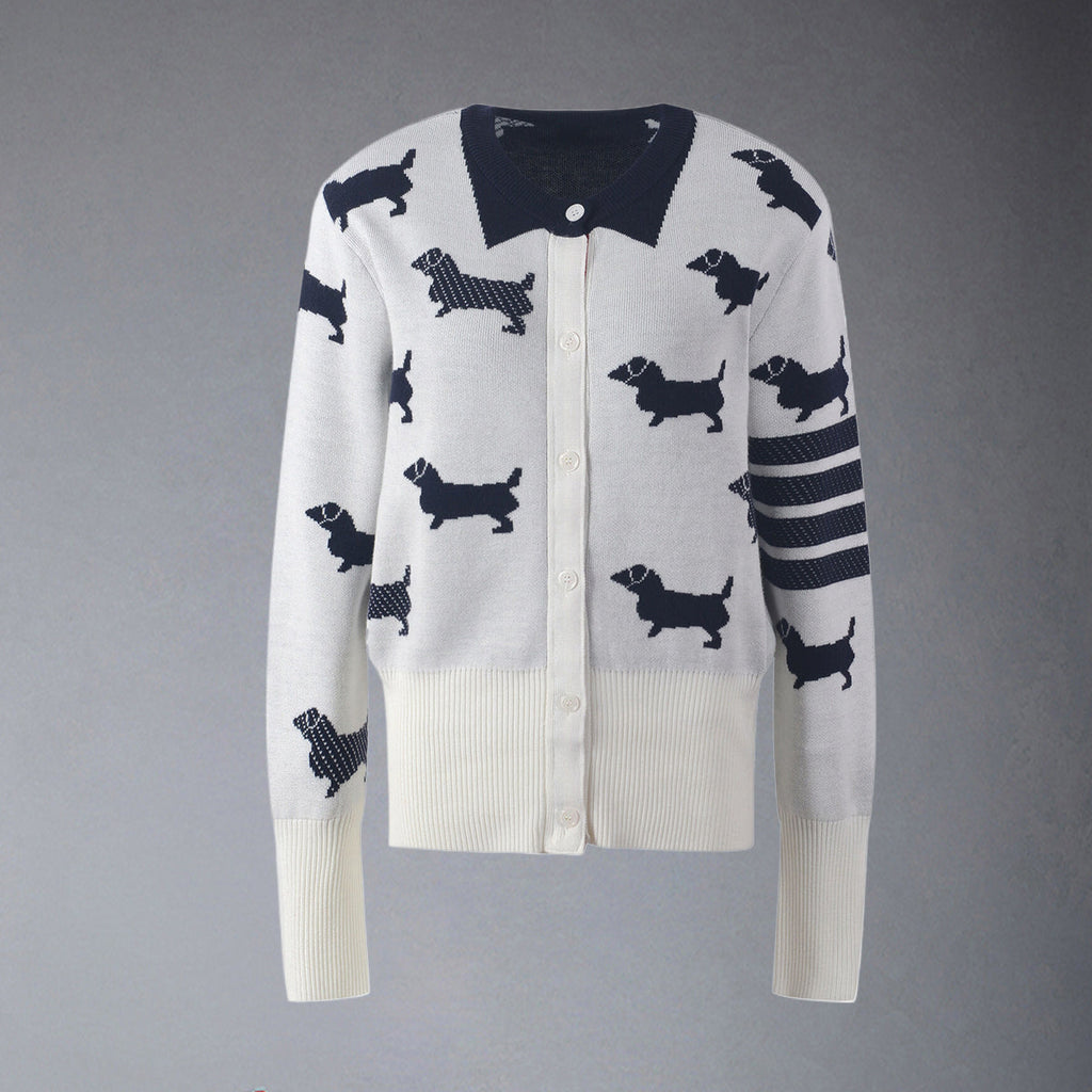 Exclusive MR.TOM  2025ss puppy sweater — White — Size 0/S — Front View