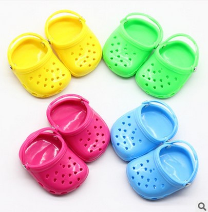Exclusive Doll beach slippers — Yellow — Side View