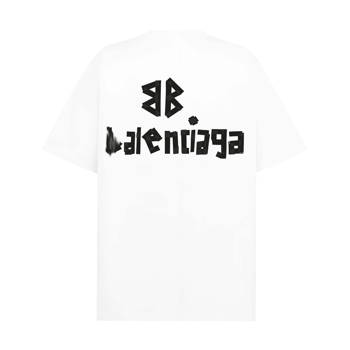Exclusive Balenciaga  Printed LOGO T-shirt — Black — Size XS — Top View