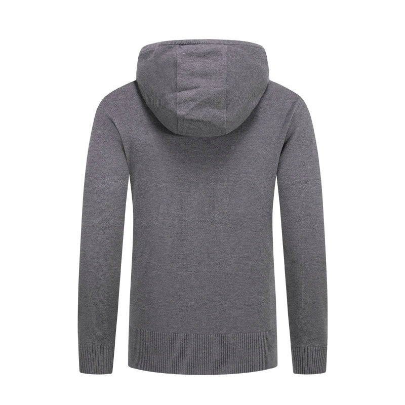 Exclusive Thom Browne 2025 Knitted Hoodie — Gray — Size 0/S — Back View